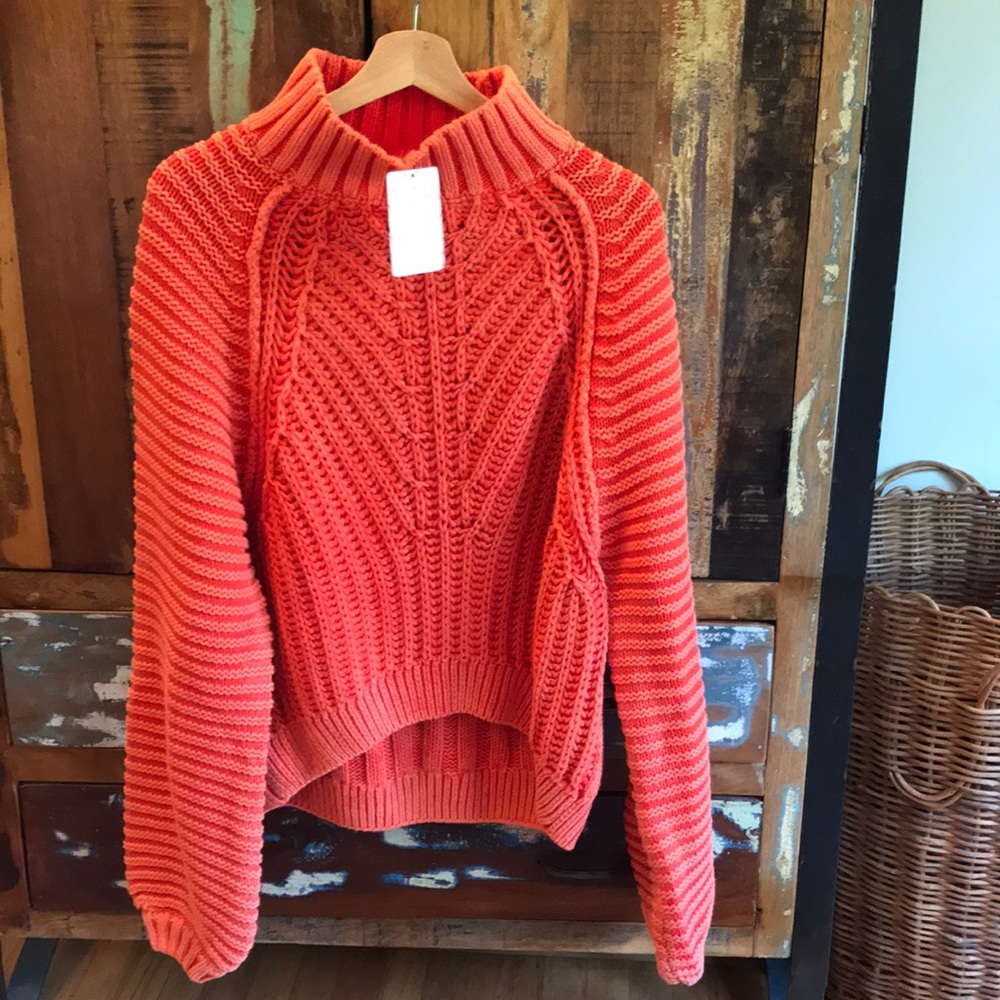 NWT Free People Sweetheart Sweater in Love Glare